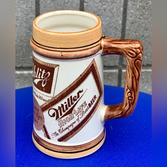 1950s Ceramic Schlitz Gunther Miller Logo Beer Mug Made in Japan - Picture 11 of 16